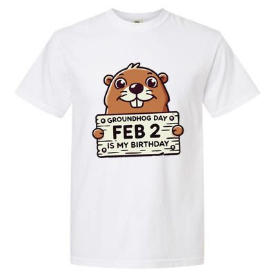 Punxsy PhilS Cute Groundhog Day February 2nd Birthday Garment-Dyed Heavyweight T-Shirt