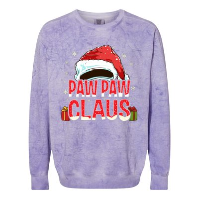 Paw Paw Claus Group Funny Gift Matching Family Christmas Meaningful Gift Colorblast Crewneck Sweatshirt