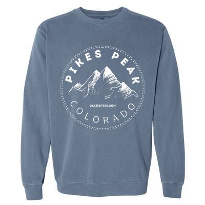 Pikes Peak Colorado Mountain Adventure Garment-Dyed Sweatshirt