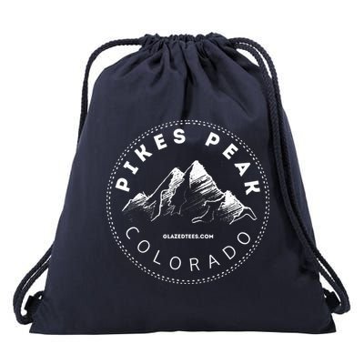 Pikes Peak Colorado Mountain Adventure Drawstring Bag