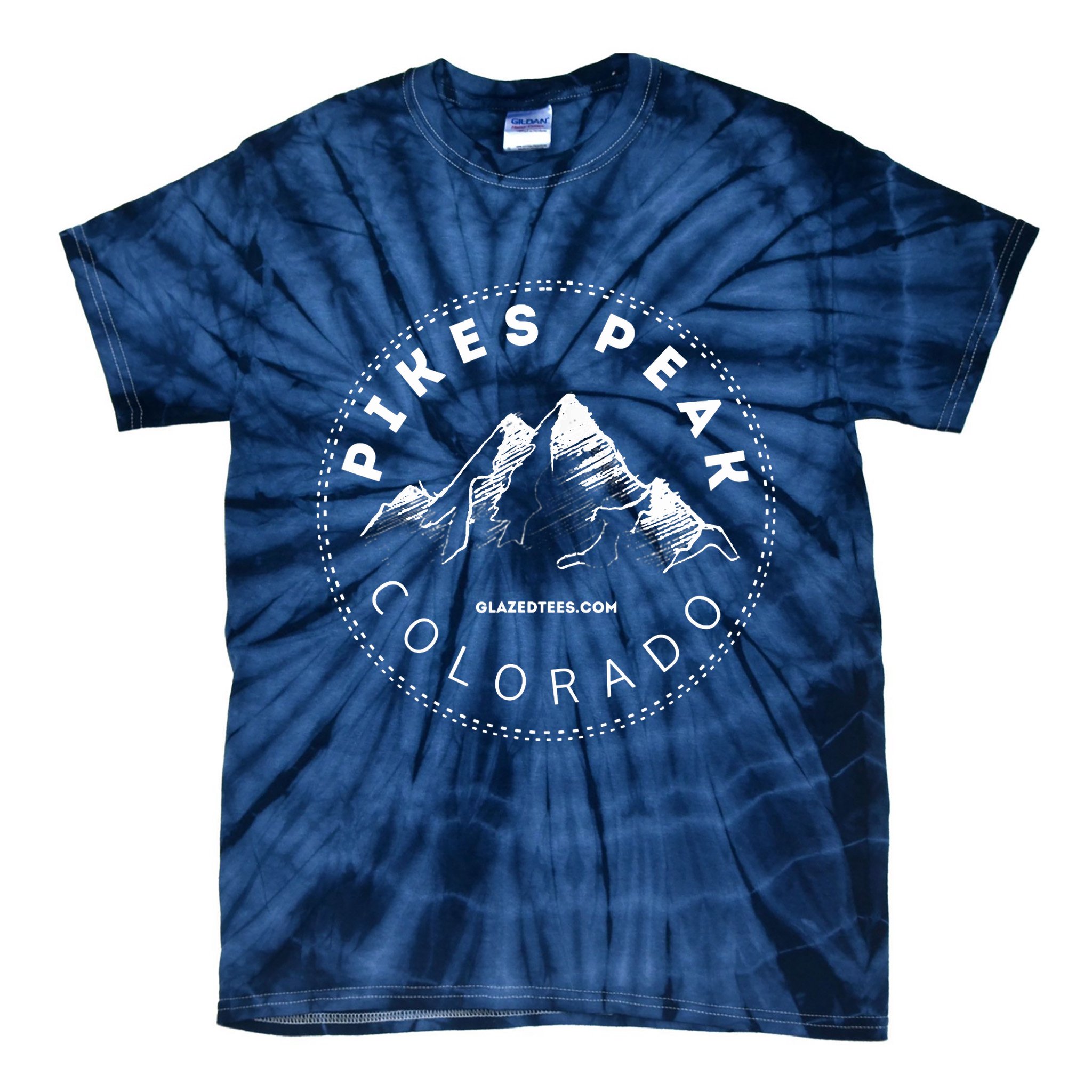 Pikes Peak Colorado Mountain Adventure Tie-Dye T-Shirt