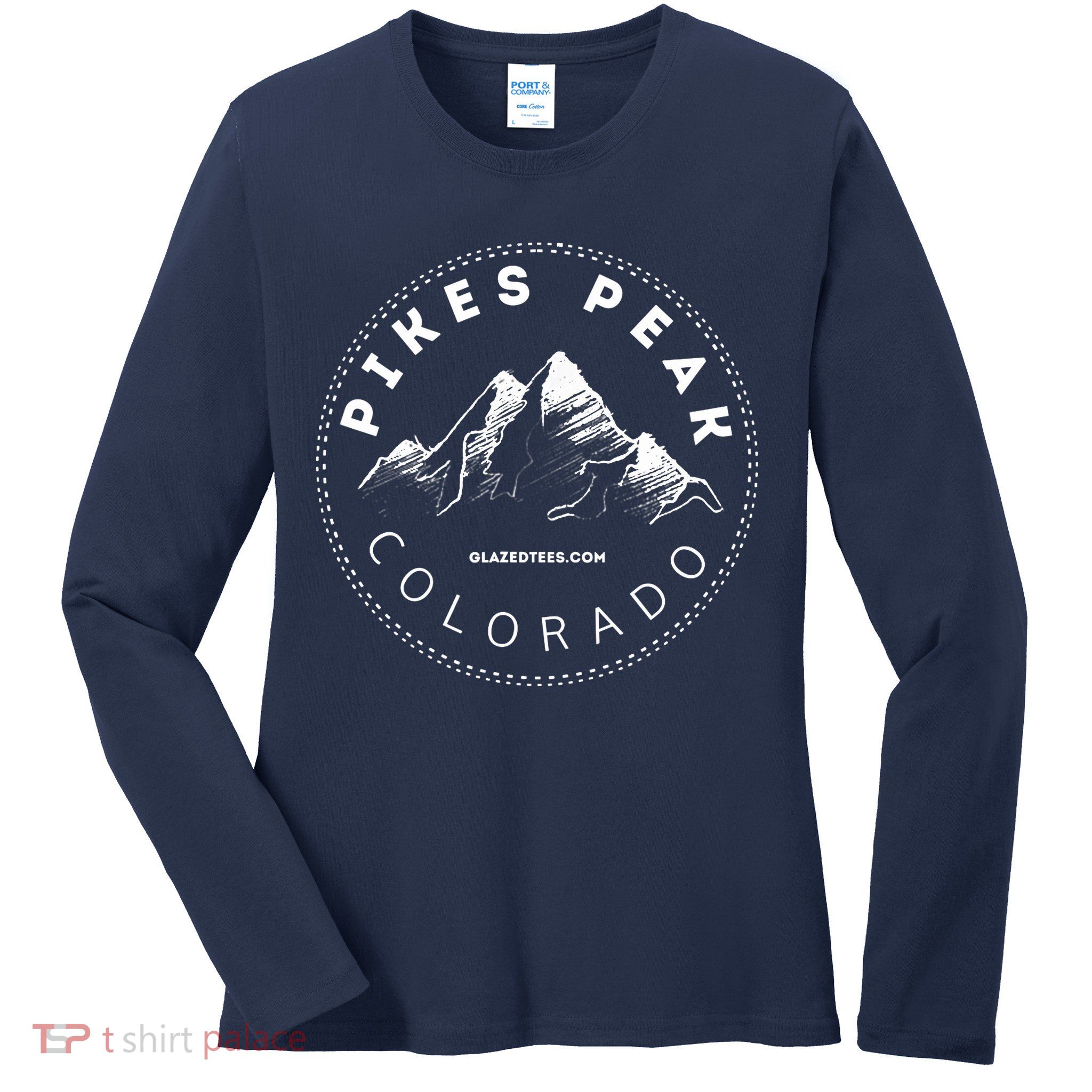 Pikes Peak Colorado Mountain Adventure Ladies Long Sleeve Shirt