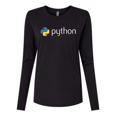 Python Programmer Computer Developers Tee Womens Cotton Relaxed Long Sleeve T-Shirt