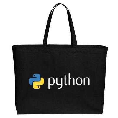 Python Programmer Computer Developers Tee Cotton Canvas Jumbo Tote