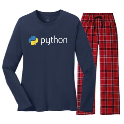 Python Programmer Computer Developers Tee Women's Long Sleeve Flannel Pajama Set 