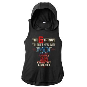 Patriot Patriotic Country Don't Mess With Freedom Patriotism Great Gift Ladies PosiCharge Tri-Blend Wicking Draft Hoodie Tank