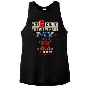 Patriot Patriotic Country Don't Mess With Freedom Patriotism Great Gift Ladies PosiCharge Tri-Blend Wicking Tank