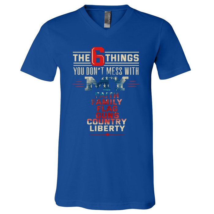 Patriot Patriotic Country Don't Mess With Freedom Patriotism Great Gift V-Neck T-Shirt