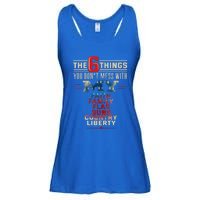 Patriot Patriotic Country Don't Mess With Freedom Patriotism Great Gift Ladies Essential Flowy Tank