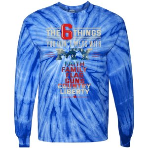 Patriot Patriotic Country Don't Mess With Freedom Patriotism Great Gift Tie-Dye Long Sleeve Shirt