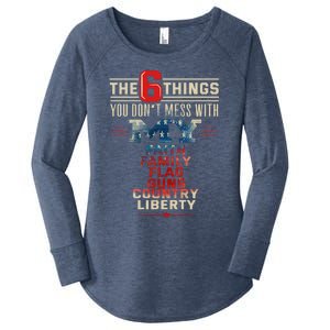 Patriot Patriotic Country Don't Mess With Freedom Patriotism Great Gift Women's Perfect Tri Tunic Long Sleeve Shirt