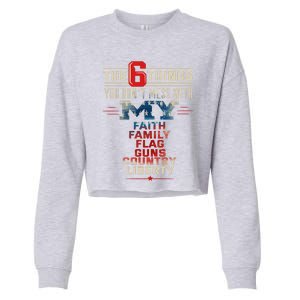 Patriot Patriotic Country Don't Mess With Freedom Patriotism Great Gift Cropped Pullover Crew