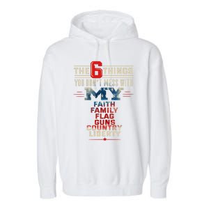 Patriot Patriotic Country Don't Mess With Freedom Patriotism Great Gift Garment-Dyed Fleece Hoodie