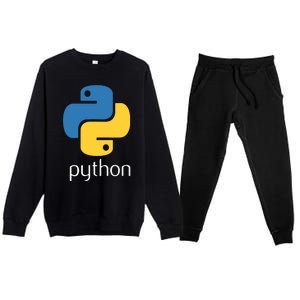 Python Programmer Computer Developers Tee Premium Crewneck Sweatsuit Set