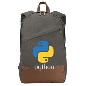 Python Programmer Computer Developers Tee Cotton Canvas Backpack