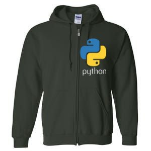 Python Programmer Computer Developers Tee Full Zip Hoodie