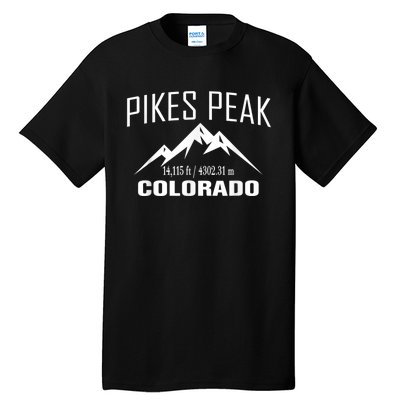 PIKES PEAK COLORADO Climbing Summit Club Outdoor Tall T-Shirt