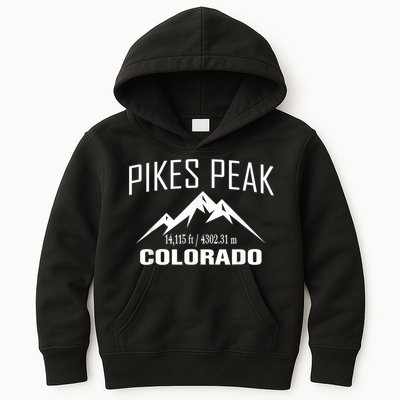 PIKES PEAK COLORADO Climbing Summit Club Outdoor Kids Hoodie