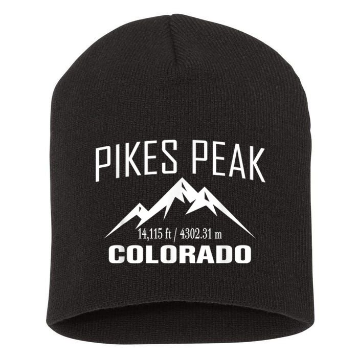 PIKES PEAK COLORADO Climbing Summit Club Outdoor Short Acrylic Beanie