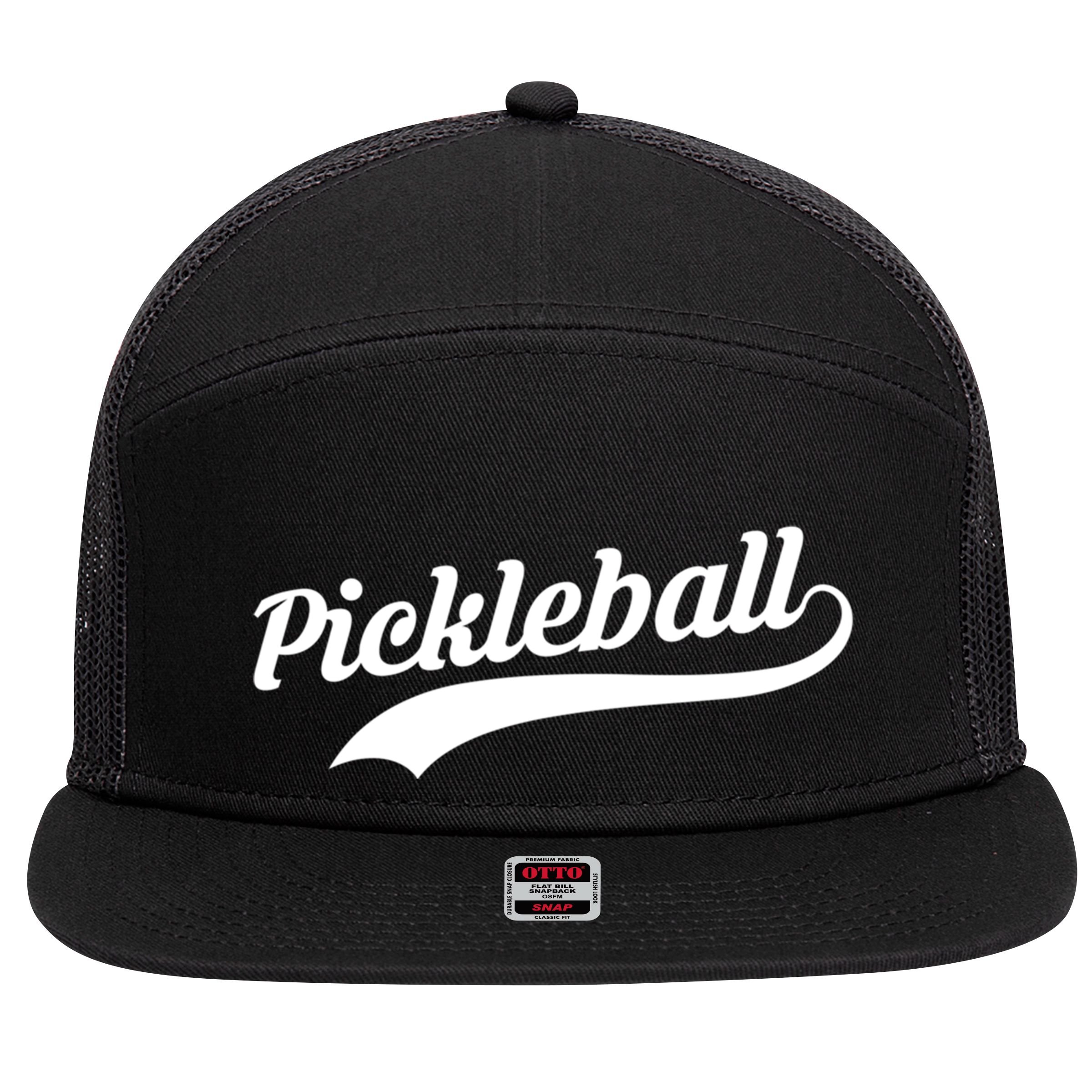 Pickleball Player Cute Gift 7 Panel Mesh Trucker Snapback Hat