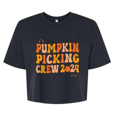 Pumpkin Picking Crew 2024 Family Matching Autumn Halloween Bella+Canvas Jersey Crop Tee