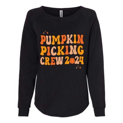 Pumpkin Picking Crew 2024 Family Matching Autumn Halloween Womens California Wash Sweatshirt