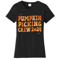 Pumpkin Picking Crew 2024 Family Matching Autumn Halloween Women's T-Shirt