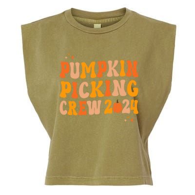 Pumpkin Picking Crew 2024 Family Matching Autumn Halloween Garment-Dyed Women's Muscle Tee