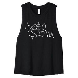 Peso Pluma corridos tumbados Mexico belicos Women's Racerback Cropped Tank