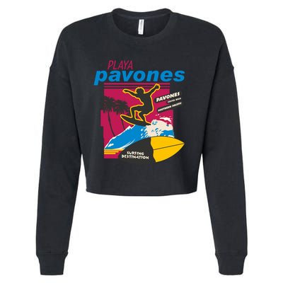 Playa Pavones Costa Rica Surfer Cropped Pullover Crew