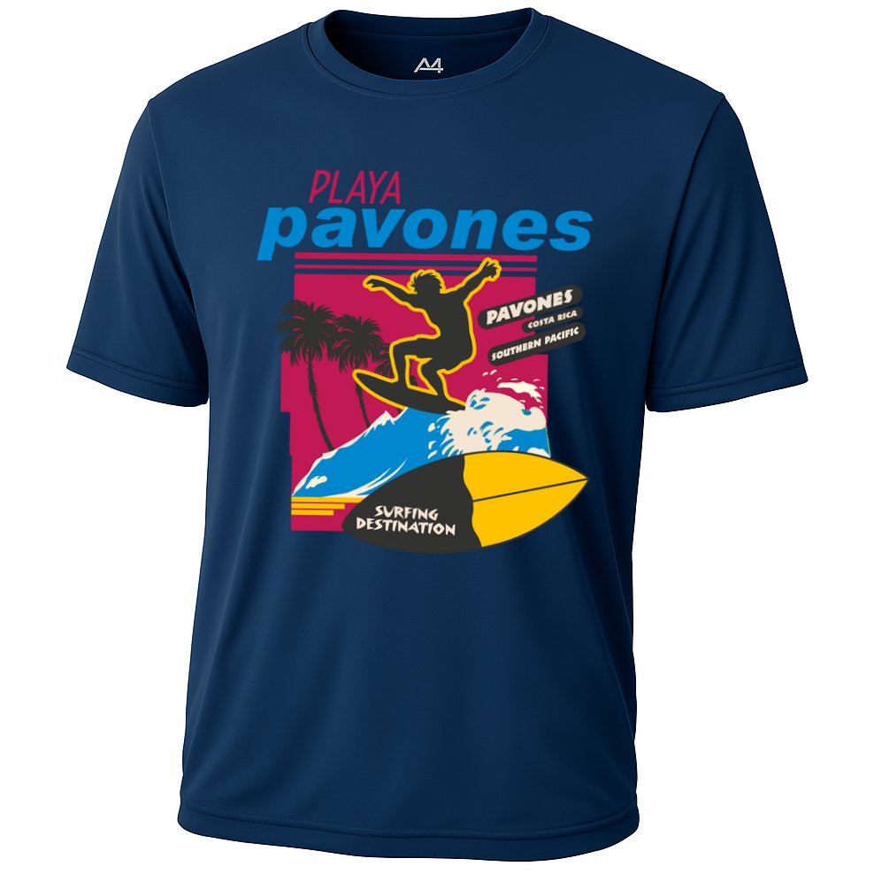 Playa Pavones Costa Rica Surfer Cooling Performance Crew T-Shirt
