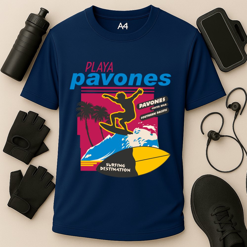 Playa Pavones Costa Rica Surfer Cooling Performance Crew T-Shirt