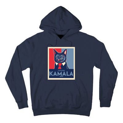 Politically Purrfect Cats For Kamala Harris 2024 President Madam President 2024 Tall Hoodie