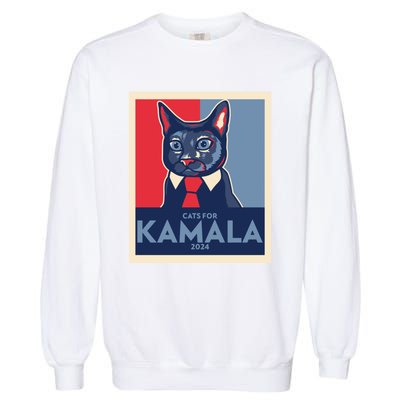 Politically Purrfect Cats For Kamala Harris 2024 President Madam President 2024 Garment-Dyed Sweatshirt