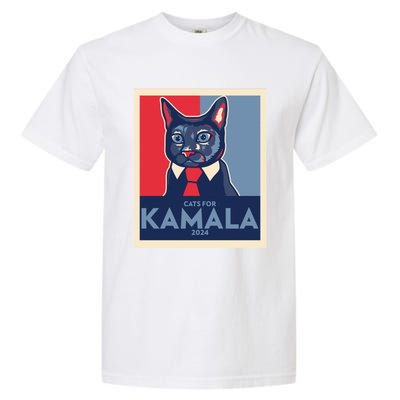 Politically Purrfect Cats For Kamala Harris 2024 President Madam President 2024 Garment-Dyed Heavyweight T-Shirt