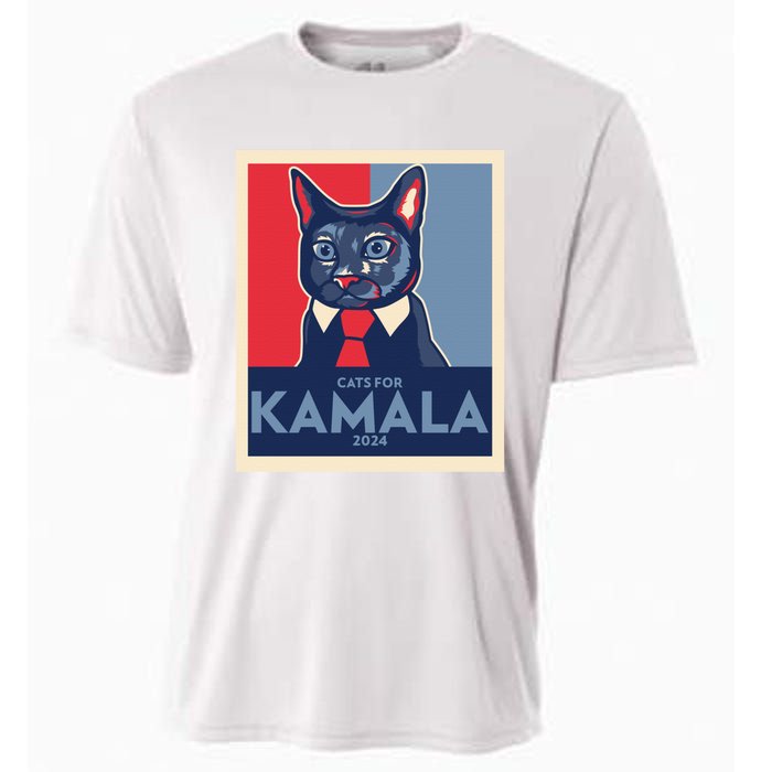 Politically Purrfect Cats For Kamala Harris 2024 President Madam President 2024 Cooling Performance Crew T-Shirt