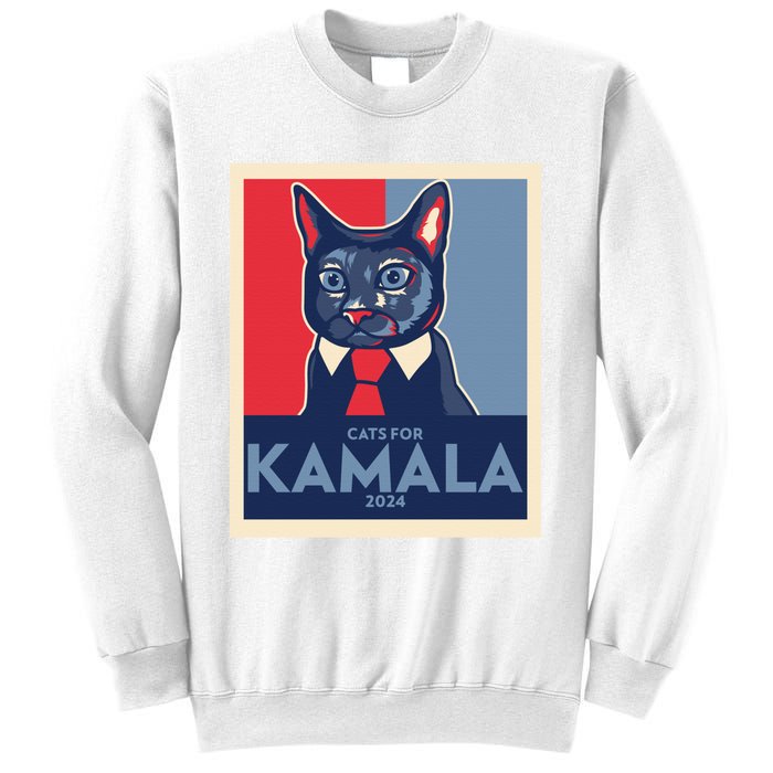 Politically Purrfect Cats For Kamala Harris 2024 President Madam President 2024 Sweatshirt