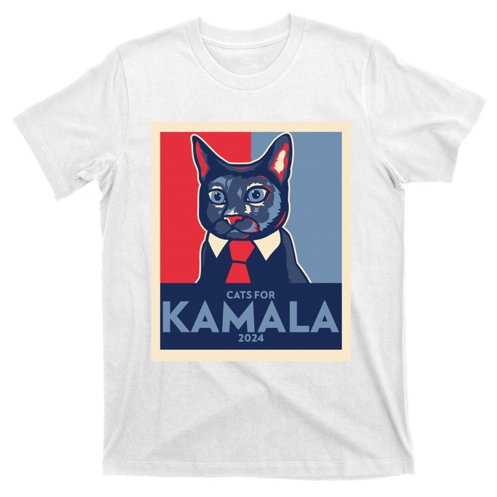 Politically Purrfect Cats For Kamala Harris 2024 President Madam President 2024 T-Shirt