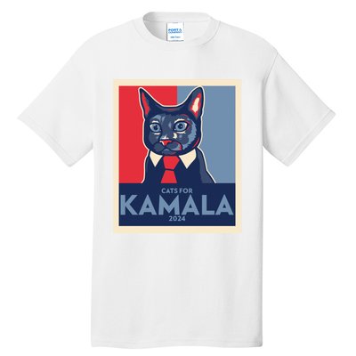 Politically Purrfect Cats For Kamala Harris 2024 President Madam President 2024 Tall T-Shirt