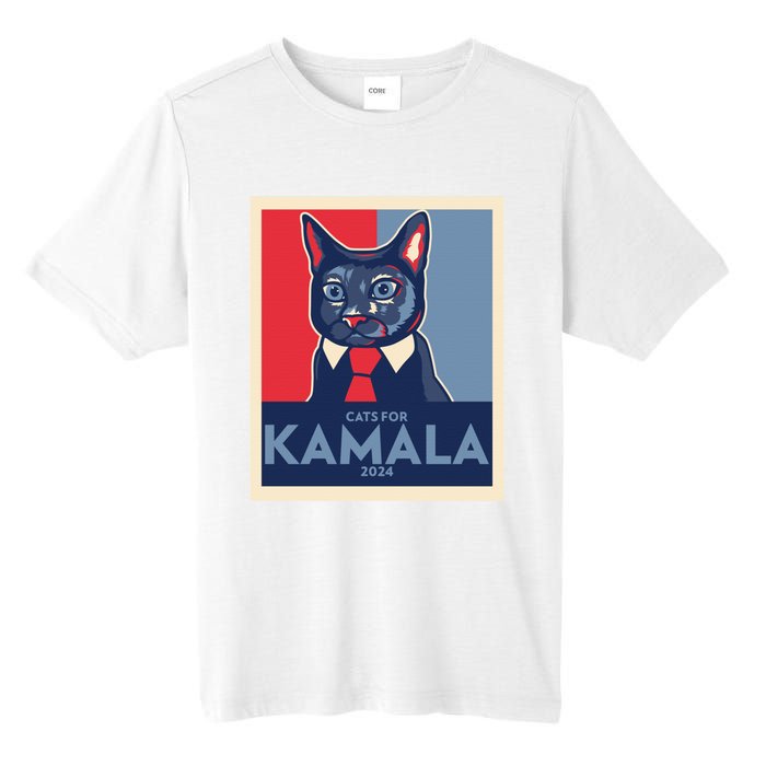 Politically Purrfect Cats For Kamala Harris 2024 President Madam President 2024 Tall Fusion ChromaSoft Performance T-Shirt