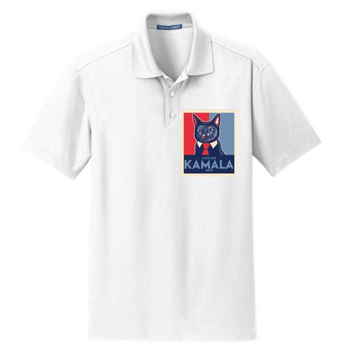 Politically Purrfect Cats For Kamala Harris 2024 President Madam President 2024 Dry Zone Grid Polo