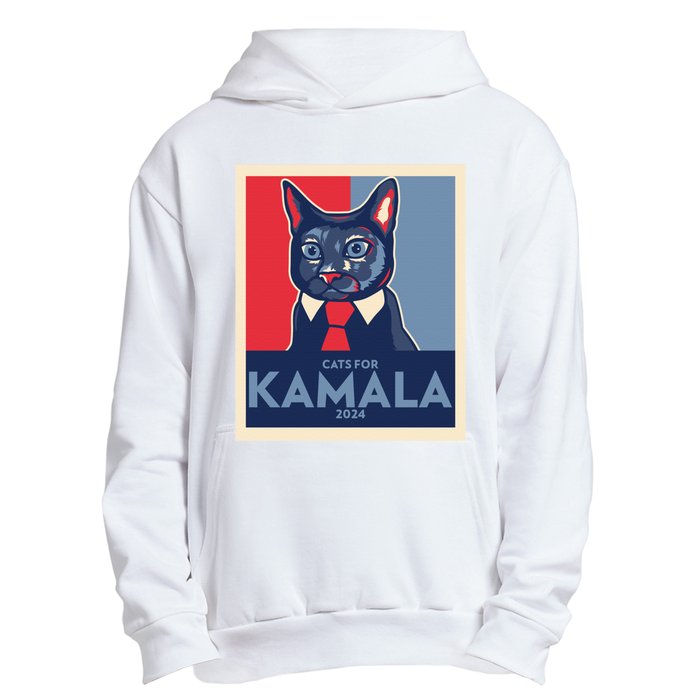 Politically Purrfect Cats For Kamala Harris 2024 President Madam President 2024 Urban Pullover Hoodie