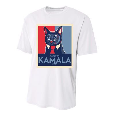 Politically Purrfect Cats For Kamala Harris 2024 President Madam President 2024 Performance Sprint T-Shirt