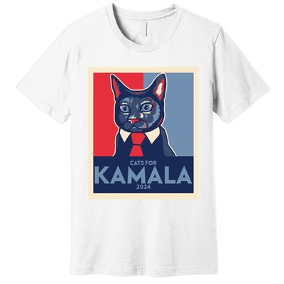 Politically Purrfect Cats For Kamala Harris 2024 President Madam President 2024 Premium T-Shirt