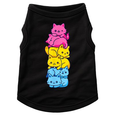 Pansexual Pride Cat LGBT Pan Flag Nonbinary Cute Cats Pile Doggie Tank