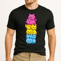 Pansexual Pride Cat LGBT Pan Flag Nonbinary Cute Cats Pile Cooling Performance Crew T-Shirt