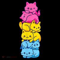 Pansexual Pride Cat LGBT Pan Flag Nonbinary Cute Cats Pile Apron