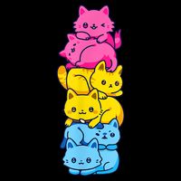 Pansexual Pride Cat LGBT Pan Flag Nonbinary Cute Cats Pile City Backpack