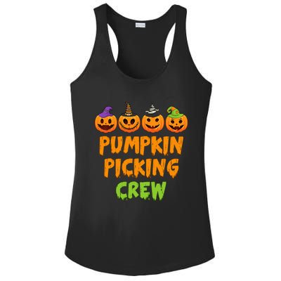 Pumpkin Picking Crew Halloween Ladies PosiCharge Competitor Racerback Tank