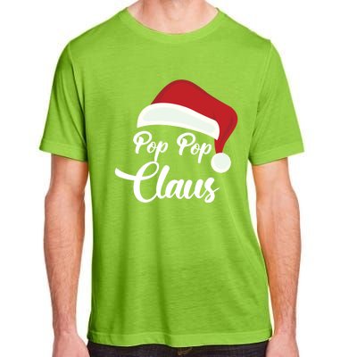 Pop Pop Claus Christmas Santa Hat Grandpa Gift Adult ChromaSoft Performance T-Shirt